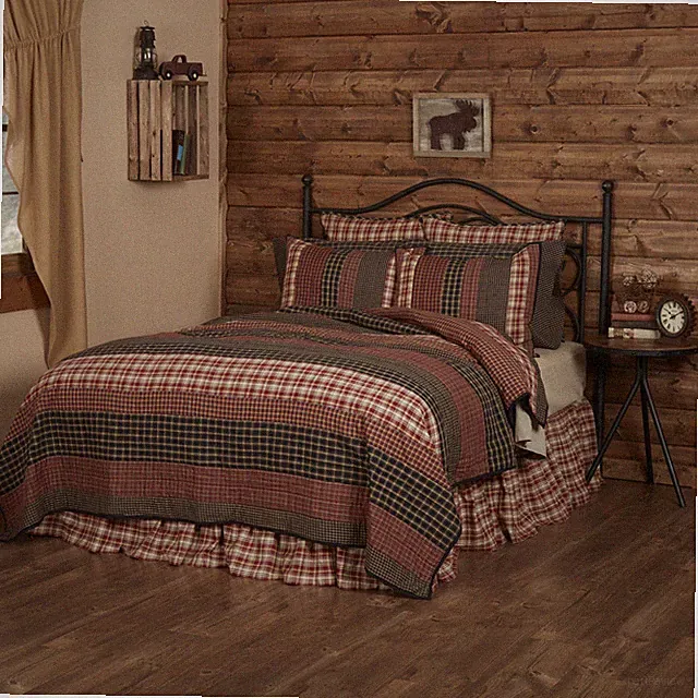 Rustic California King Quilt Set Red Beckham Cotton VHC Brands VHC Brands